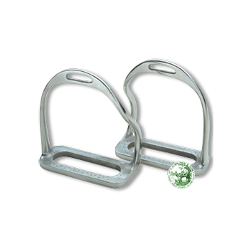 Bent sided stirrup irons